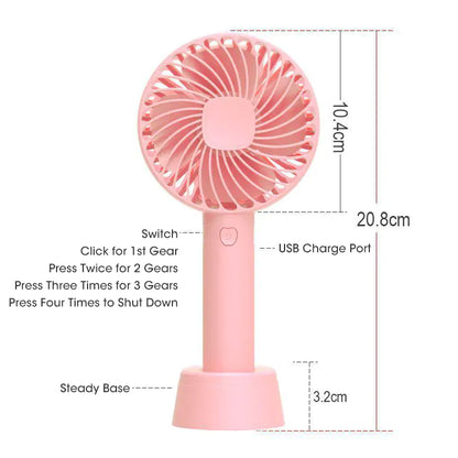 Mini Rechargeable USB Portable Fan